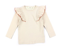 Lil Atelier turtledove checkered top